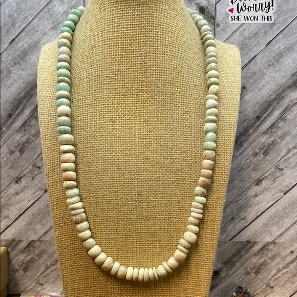 Aprilsplace Jewelry - Amazonite Rondelle 22 inch Necklace